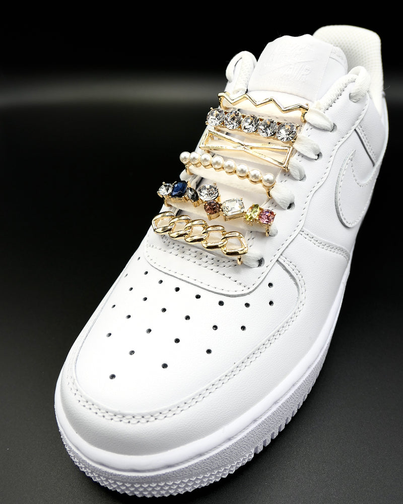  Shoe Lace Charms for Air Force 1 Laces, 3 Pairs of