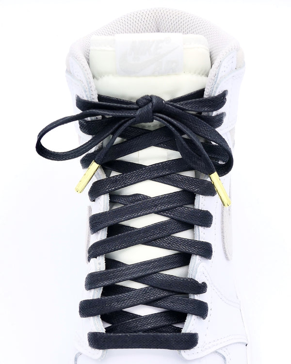 Waxed Cotton Metal Tip Shoelaces